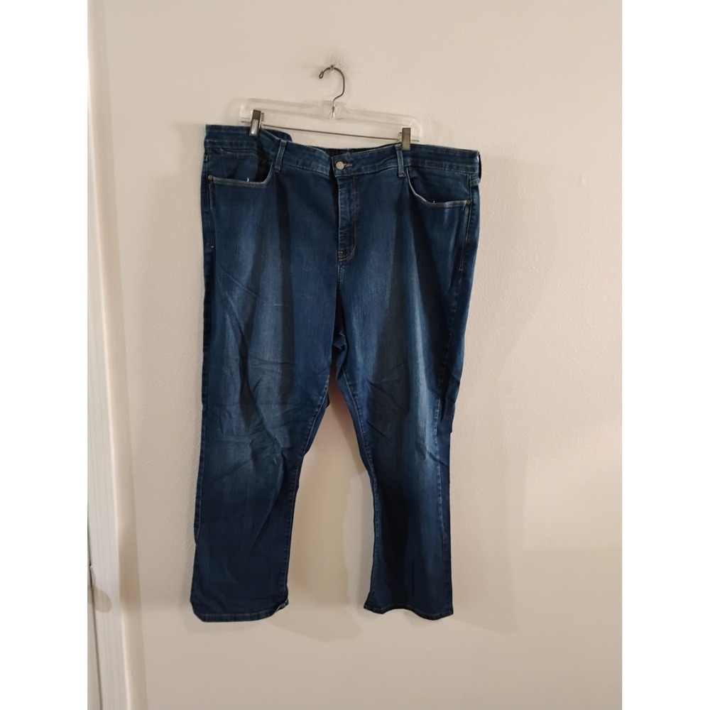 NYDJ Marilyn Straight Leg Jeans Dark Wash Plus Size 24W Stretch Denim